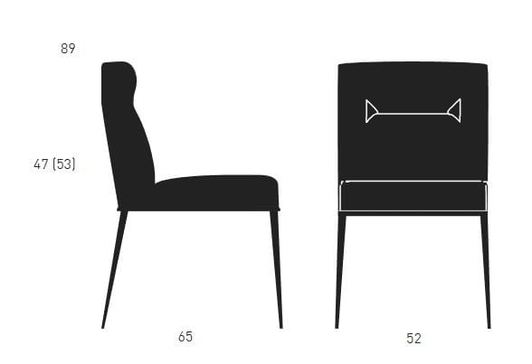 Кожаный мягкий стул KFF D-Light ARCH-00113600