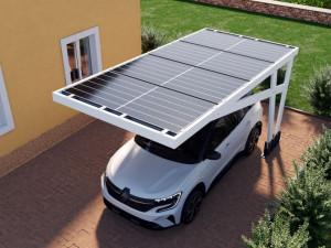 Алюминиевый навес для парковки с фотоэлектрическими панелями