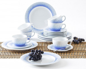 570436O75005C Мы делаем синий кофейный сервиз на 6 персон 18 штук Helene б. (С небольшими недостатками) Kahla-porzellan