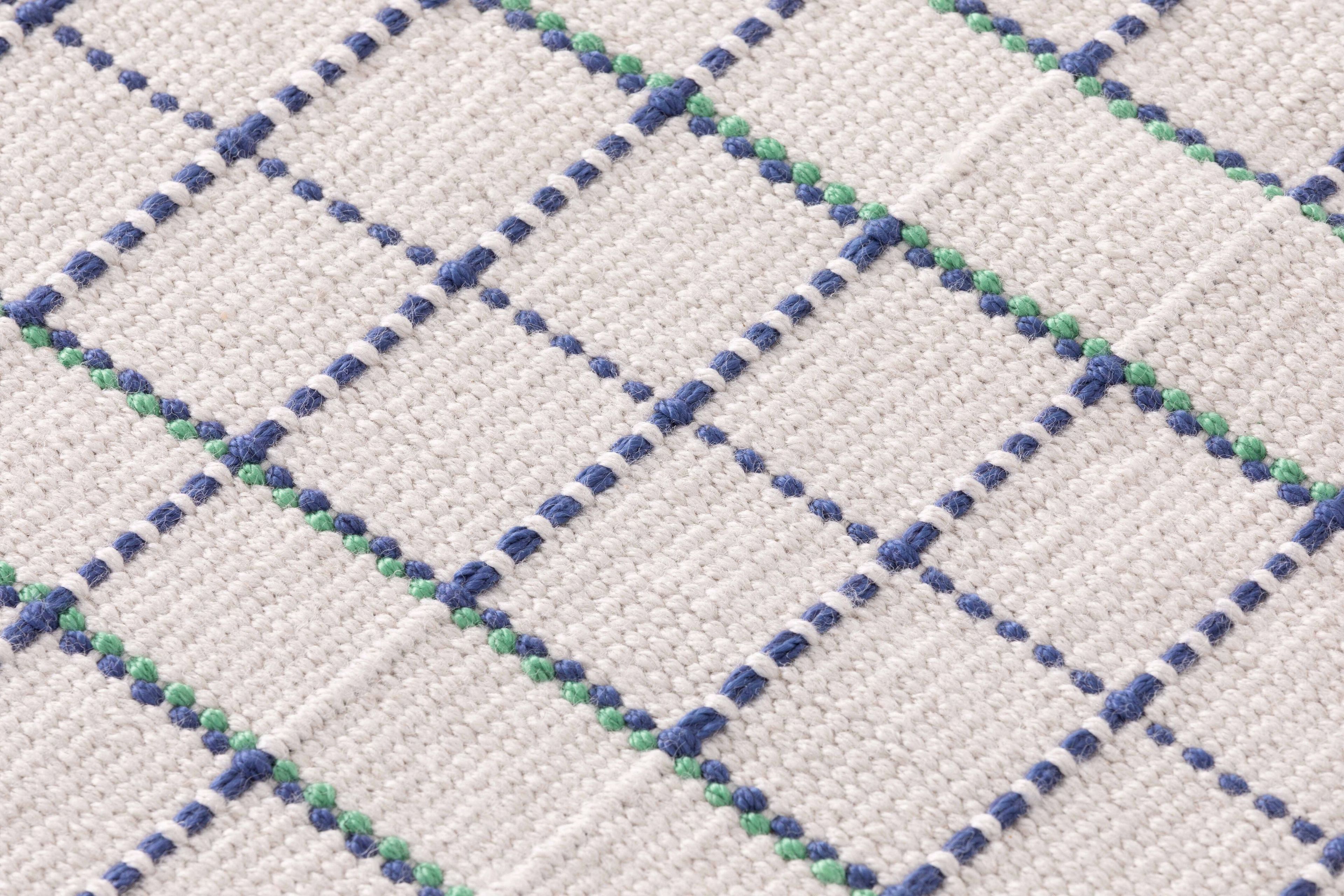 Прямоугольный ковер ручной работы из переработанного ПЭТ GAN сетки ARCH-00010601