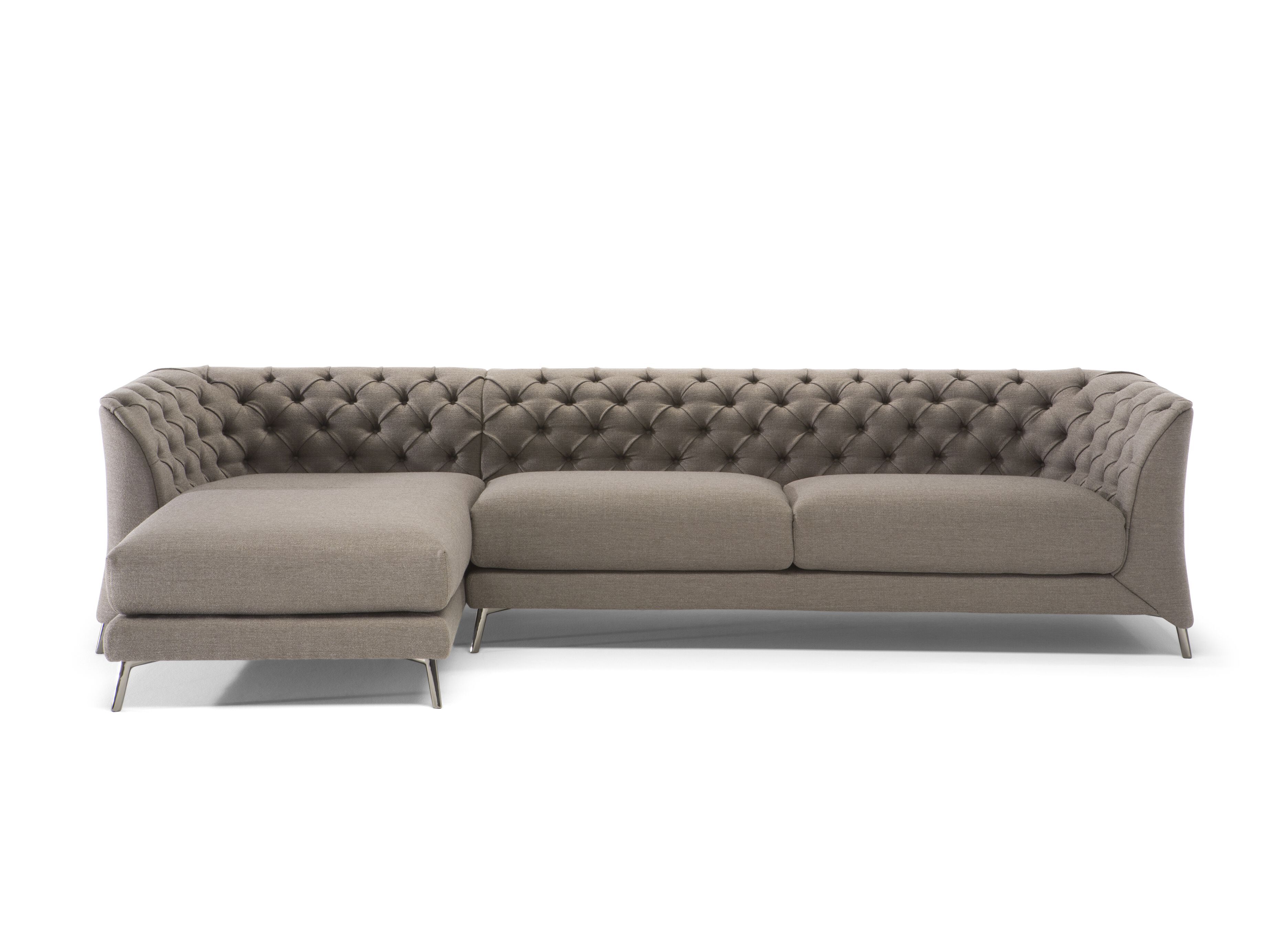 Тканевый диван с полуостровом Natuzzi Italia La scala ARCH-00119662