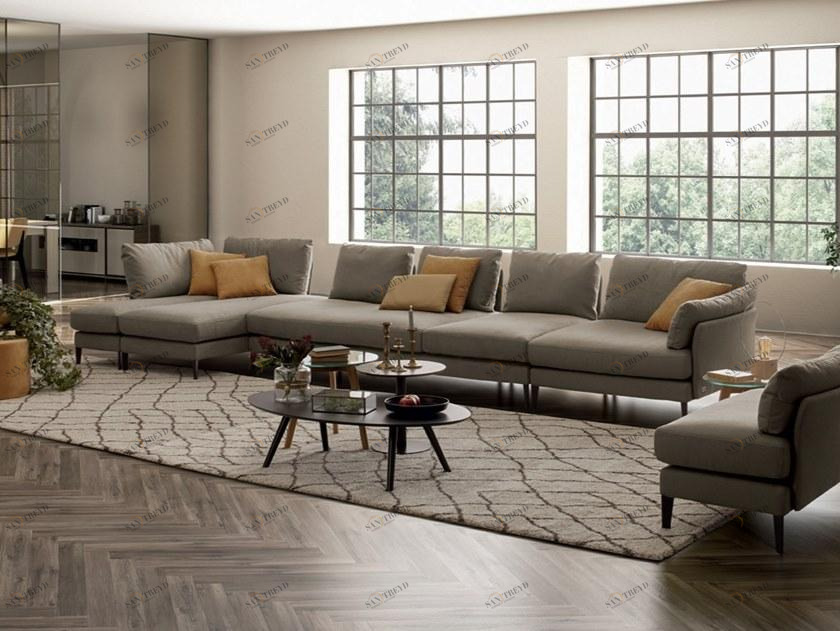 Febal Casa Секционный диван со съемным чехлом из ткани с шезлонгом sun-id-1349320