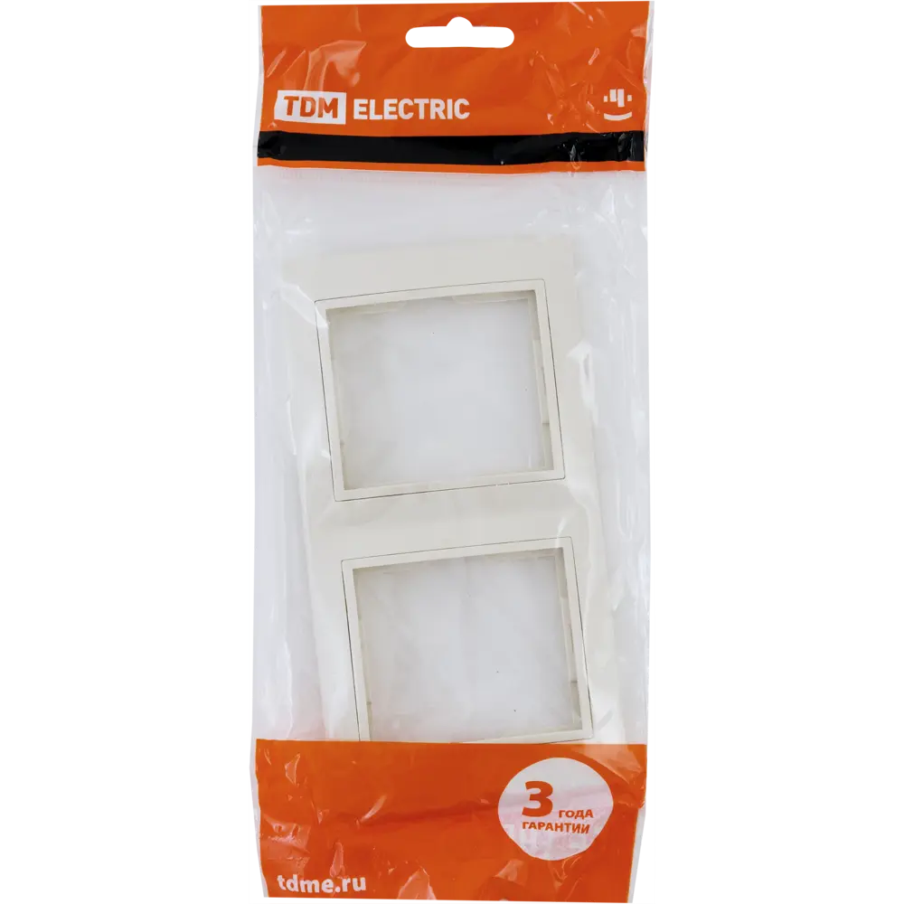 TDM ELECTRIC Рамка вертикальная для розеток и выключателей бежевая 85591187 Таймыр STLM-0064413 - Вид №4