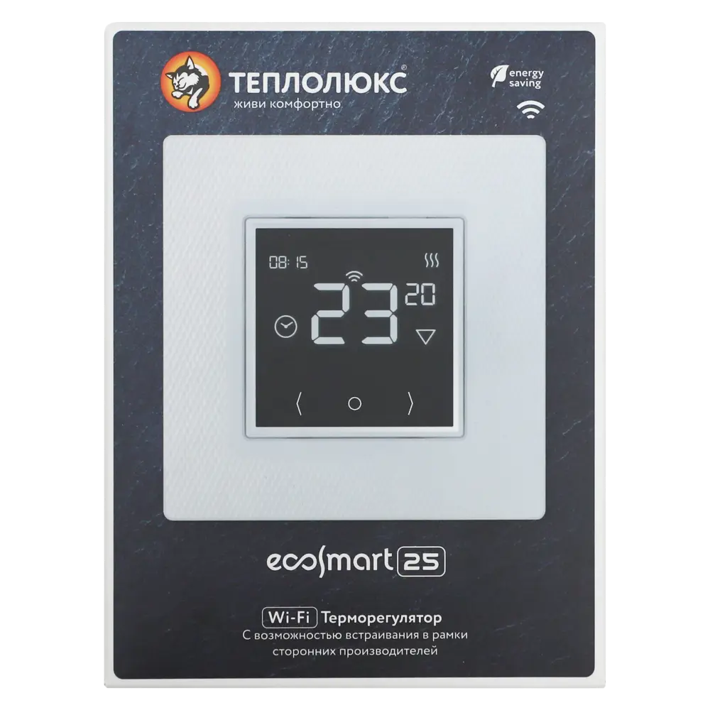 Терморегулятор для теплого пола Теплолюкс Ecosmart 25 электронный программируемый цвет белый STLM-2165115 - Вид №6