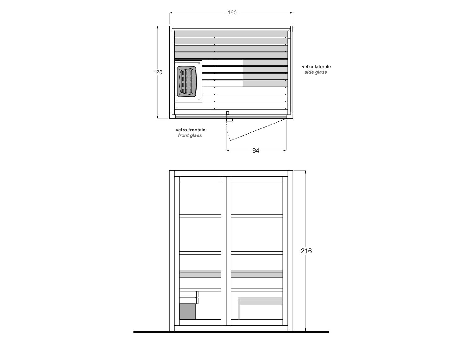Сауна из дерева и стекла Gruppo Treesse AURA ARCH-00033507 - Вид №9