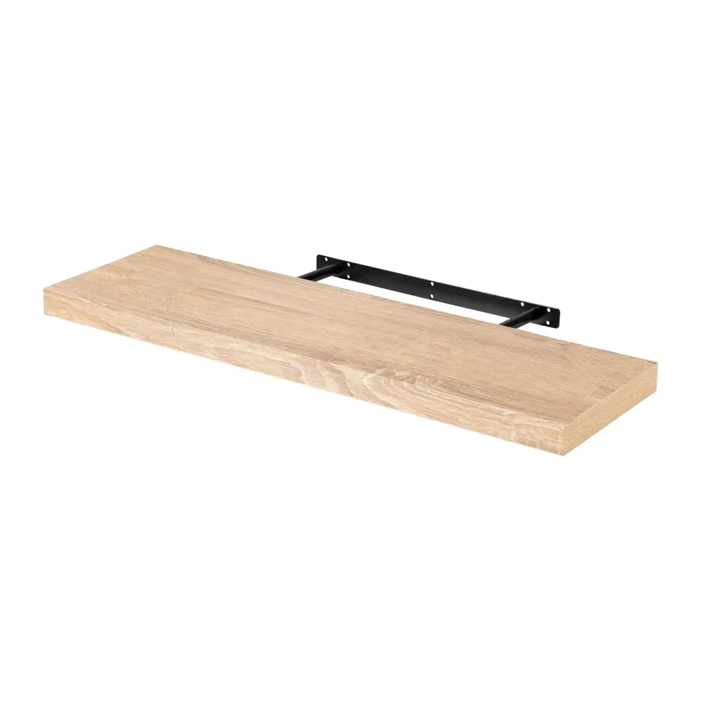 Настенная полка KONSENSA 80x23.5 см со скрытым креплением МДФ цвет дуб 89425871 STLM-2147198  - Вид №4