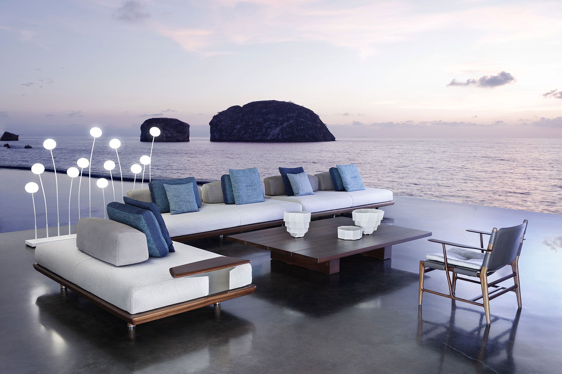 Садовое кресло из красного дерева и кожи Exteta Levante ARCH-00055416 - Вид №3