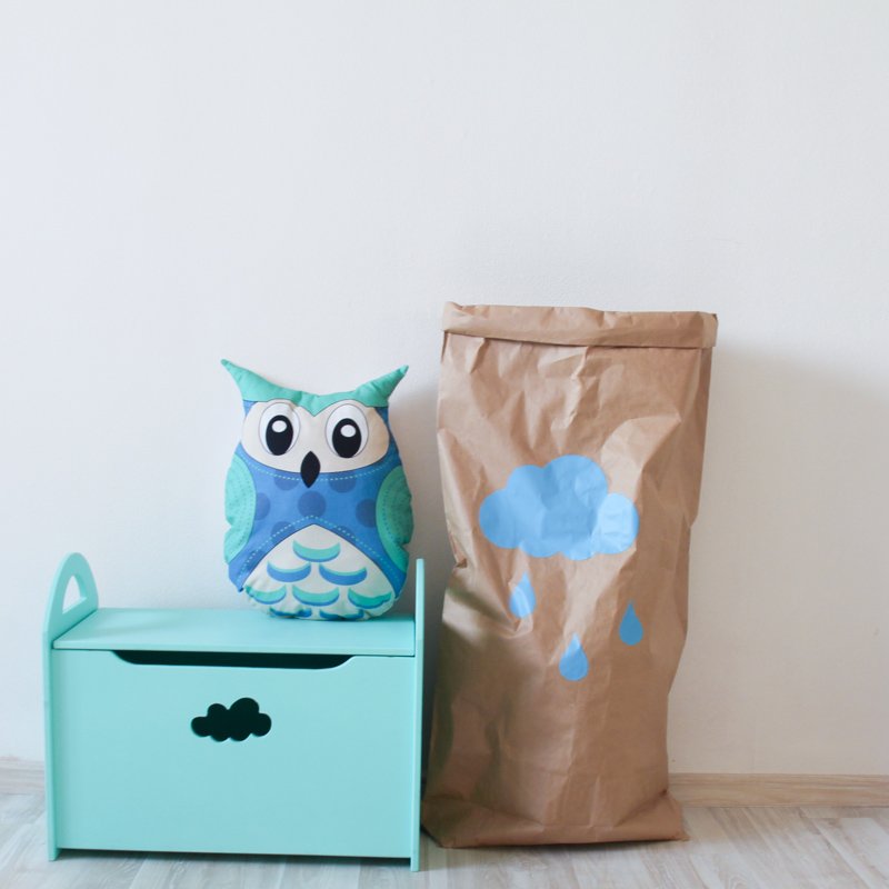 Эко-мешок для игрушек Rain из крафт бумаги VAMVIGVAM  282064 Белый;бежевый Santreyd  - Вид №2