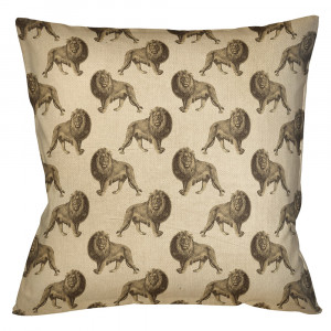 5115134 Интерьерная подушка «Группа львов в бежевом» Object Desire