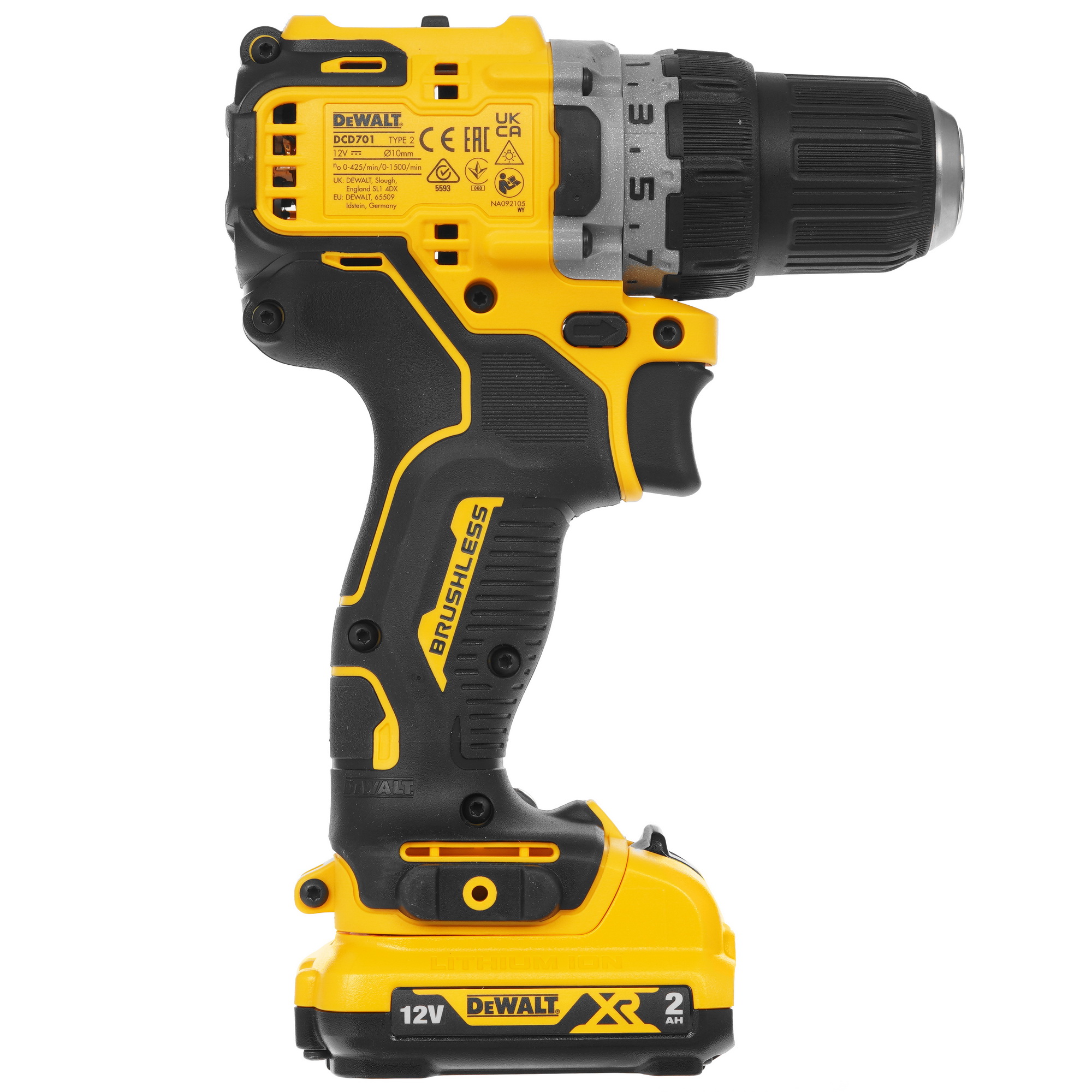 Дрель-шуруповерт DeWalt DCD701D2 XR 10.8/12V 5437876 STDN-0117606 - Вид №2