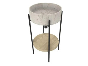 Мраморная круглая отдельно стоящая раковина