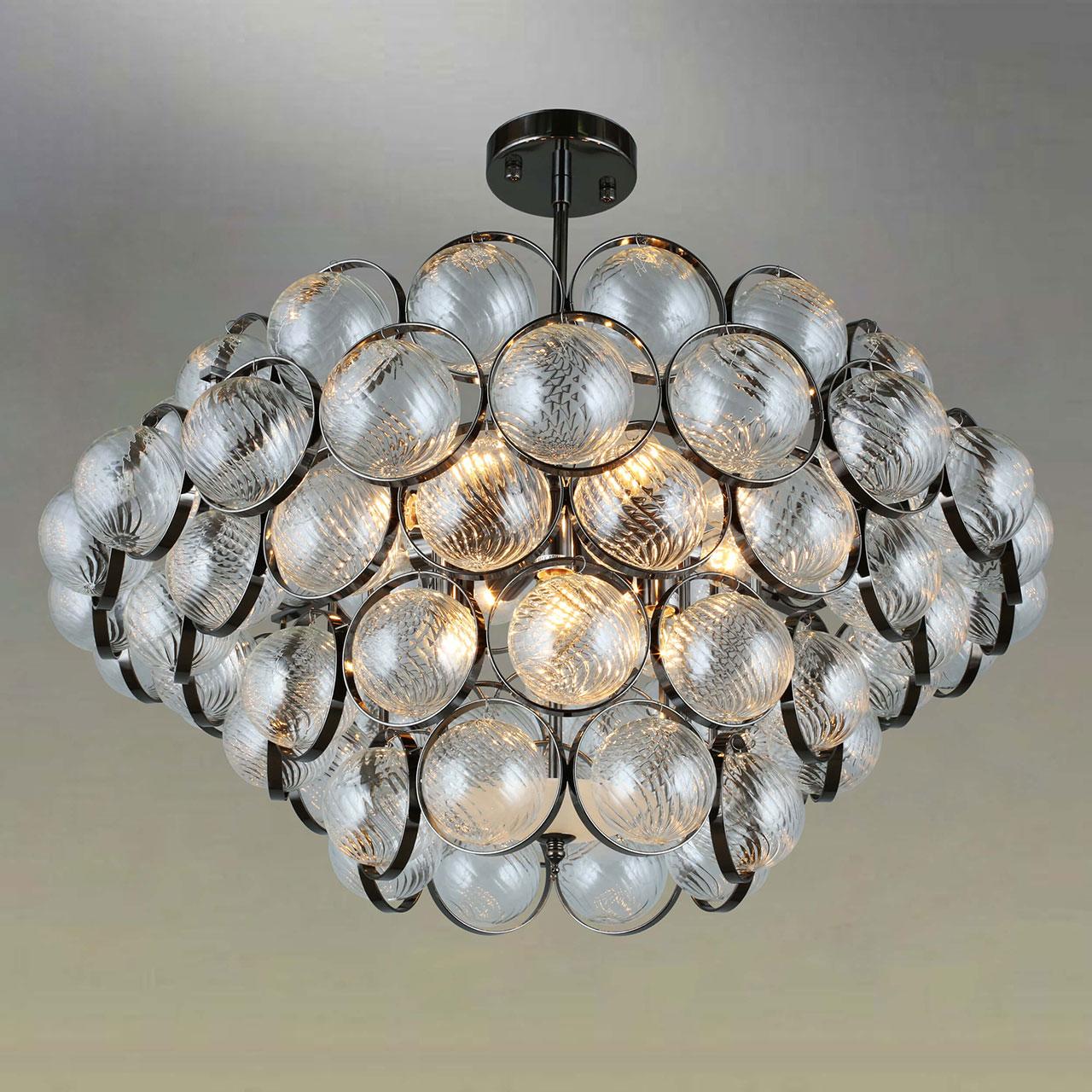 Потолочная люстра Omnilux Strano OML-63407-12 OMNILUX STRANO, ШАР 184298 Черный  - Вид №1