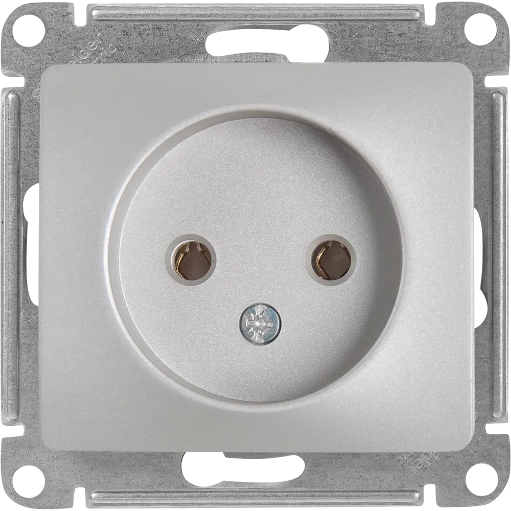 Schneider Electric Glossa — розетка скрытого монтажа в платиновом исполнении 84693601 STLM-0053745