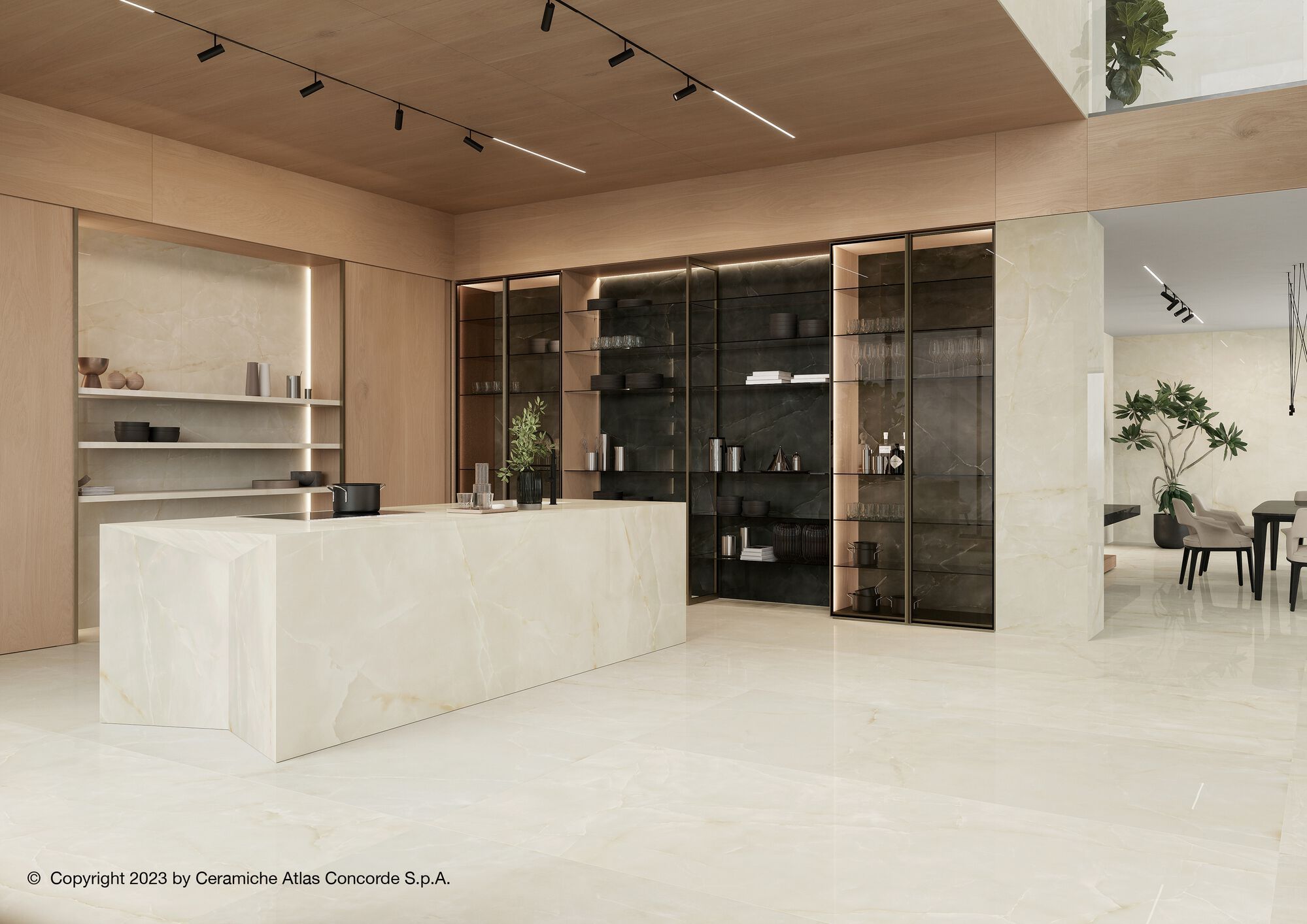 Напольное / керамогранит с эффектом оникса Atlas Concorde Marvel Onyx ARCH-00100320 - Вид №15