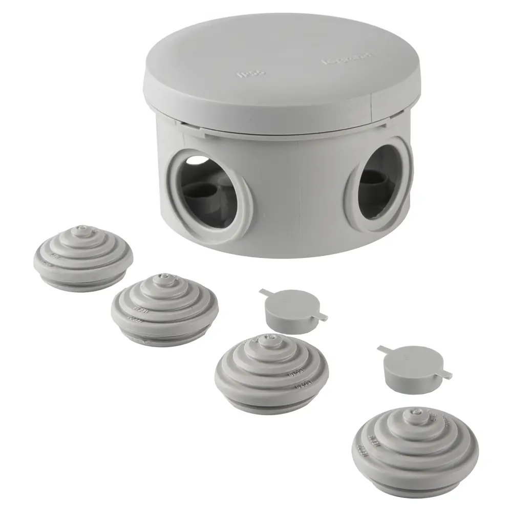 Коробка распределительная Legrand Plexo 40х45х70 мм цвет серый, IP55 STLM-2029058 - Вид №1