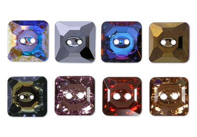 3017 ММ14 Пуговица цветн. т.золото (Crystal Dorado M) Сваровски 