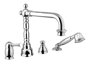 Смеситель для ванны с 4 отверстиями