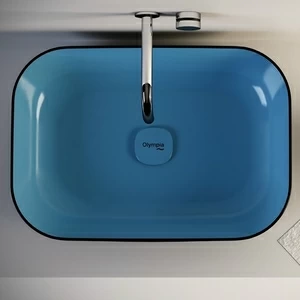 MET42600NC Накладная раковина на столешницу  прямоугольная Olympia Ceramica