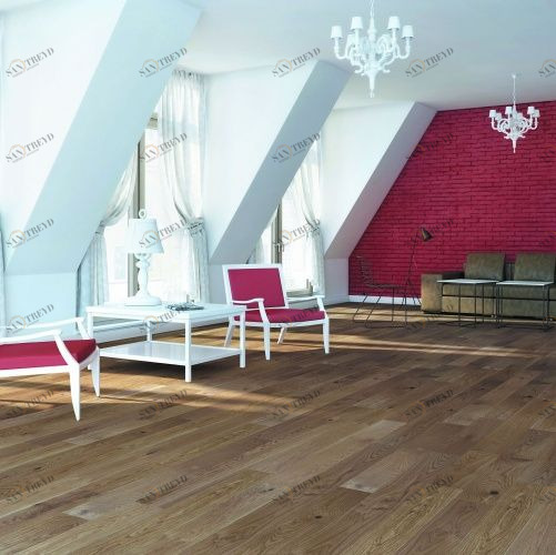 Массивная доска Baltic Wood Selection Du Sommelier Мерло Дуб Рустик с брашью (Текстурированная) 730-2200х145 мм 2400200047