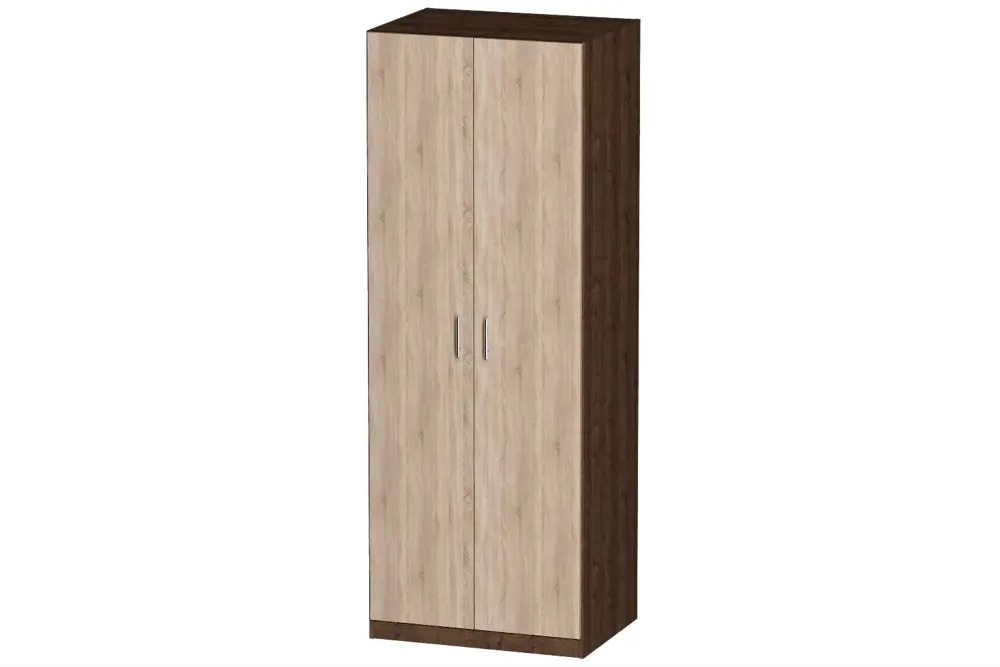 91368770 Шкаф распашной Furnistyle Лайф ЛШК-06 80x215x60 см ЛДСП цвет дуб коричневый табак/дуб сонома STLM-1076654