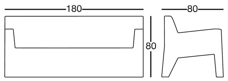 Садовый диван из смолы Vondom Jut ARCH-00013980 - Вид №3