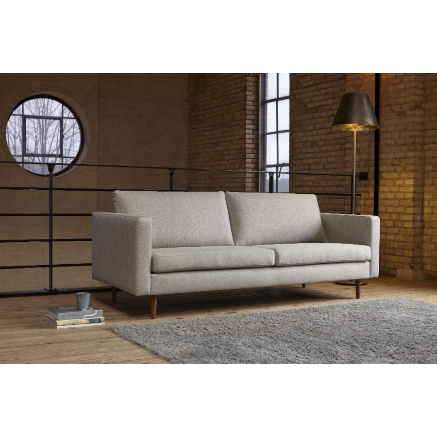 Диван трехместный Otto, дуб/орех, темно-песочный Kragelund 37403248244 - Вид №1