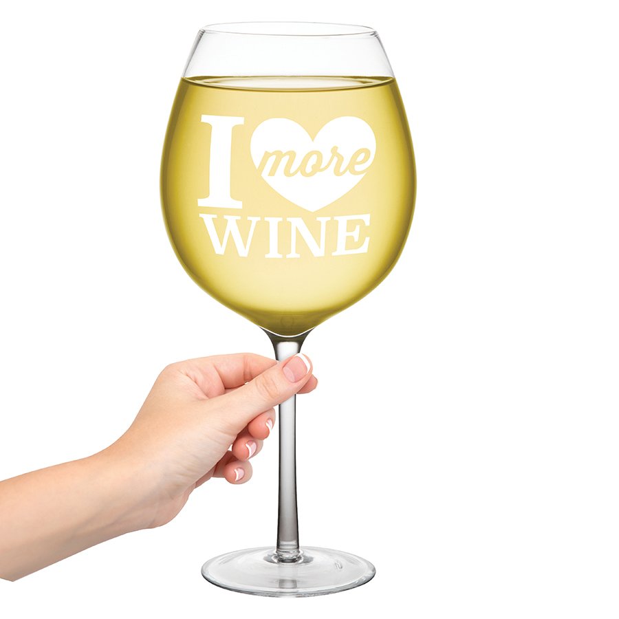 Бокал для вина 750 мл I love more wine BIGMOUTH ДИЗАЙНЕРСКИЕ 00-3862989 Прозрачный  - Вид №2