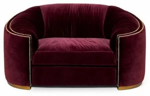 BRABBU Бархатное кресло с подлокотниками Wales