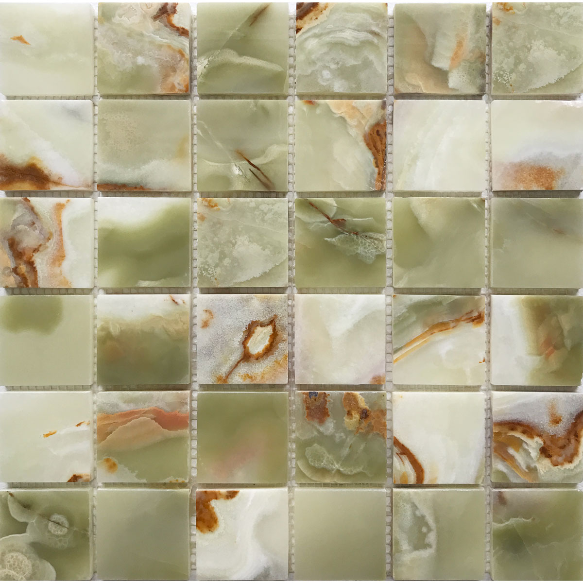 Мраморная мозаика Starmosaic Classic GREEN ONYX – элегантность в каждом квадрате STP-ST112