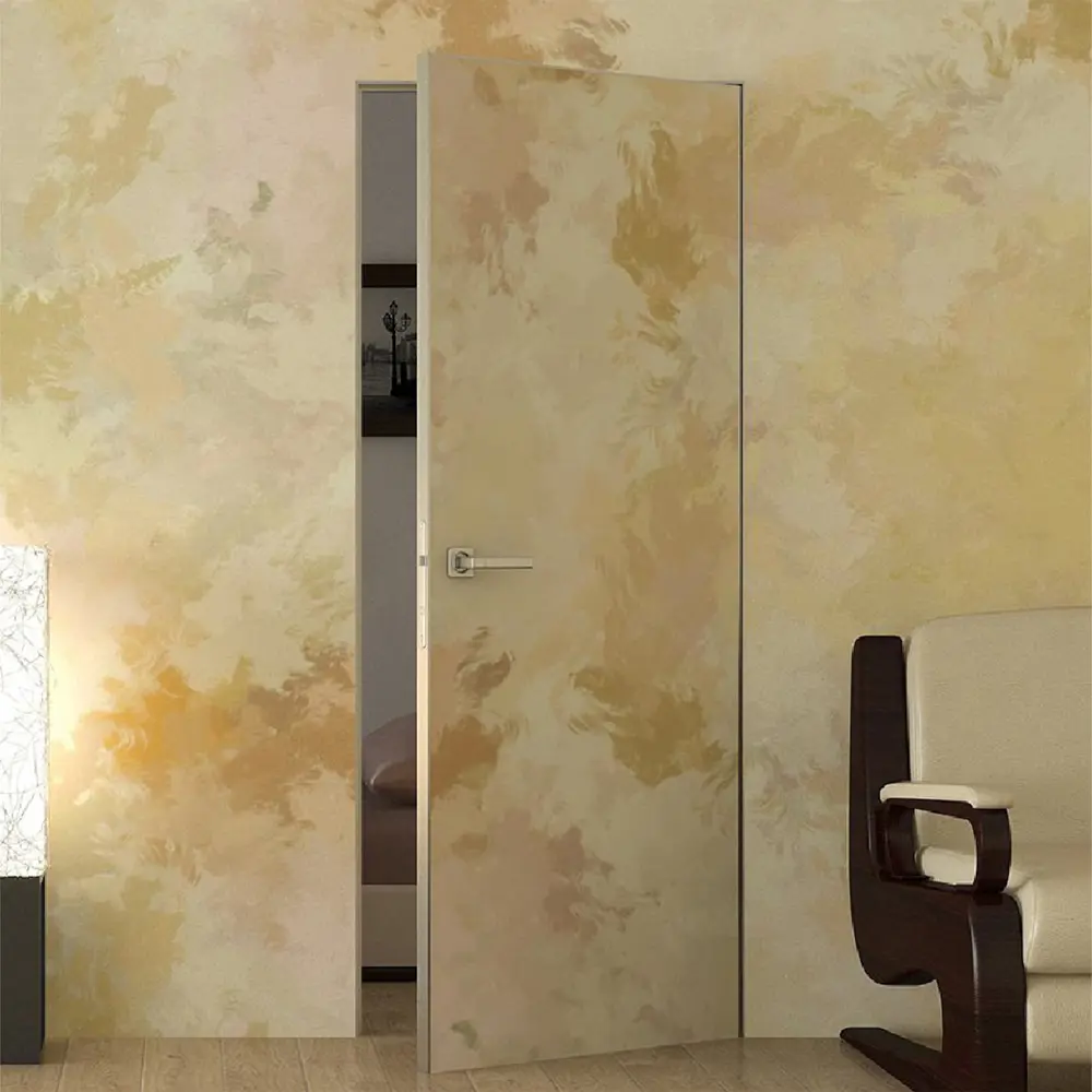 Дверь межкомнатная глухая с замком комплекте Invisible 70x210 см правая алюминиевая кромка цвет белый 89383027 STLM-2170470 VELLDORIS  - Вид №4
