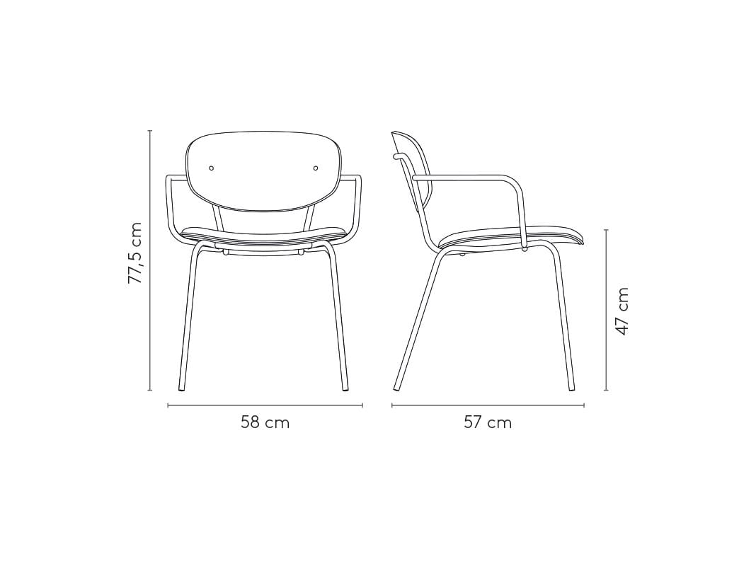 Деревянный стул с подлокотниками MOBLIBERICA Silueta ARCH-00134062 - Вид №4