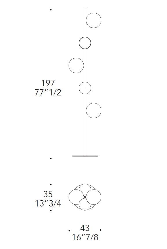 Светодиодный торшер из боросиликатного стекла REFLEX Bulles ARCH-00021352 - Вид №2