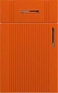 Фасады для кухни Модерн Фрезеровка «Риффель» 503 Оранжевый