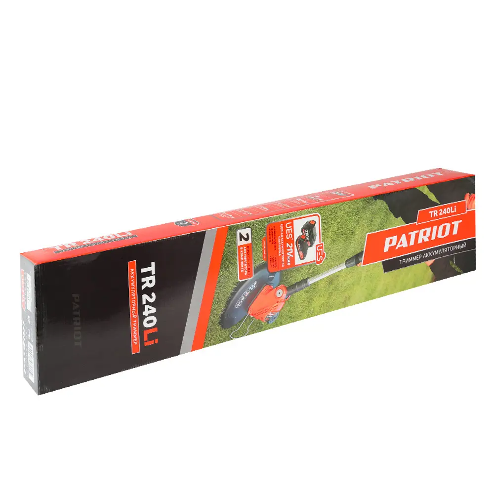 Триммер аккумуляторный Patriot PATRIOT TR 240 Li 21V Max 20 В 2x2 Ач АКБ и ЗУ входит в комплект STLM-2062166 - Вид №7