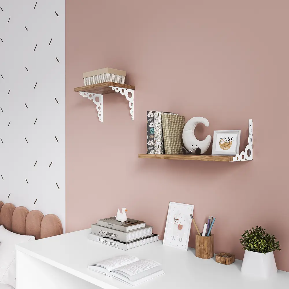 Утилитарный кронштейн Невада 2x18 см нагрузка до 15 кг цвет белый Santreyd STLM-2086874 - Вид №3