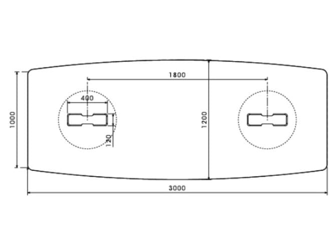 Овальный стол из инженерного пластика и ламинат GABER NIDABA OVAL ARCH-00031469 - Вид №6