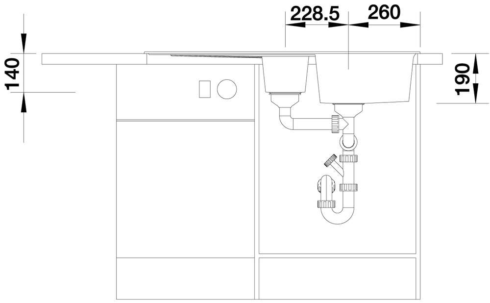 514741 Кухонная мойка Blanco Zia 6 S алюметаллик  Blanco Zia Алюметаллик - Вид №8
