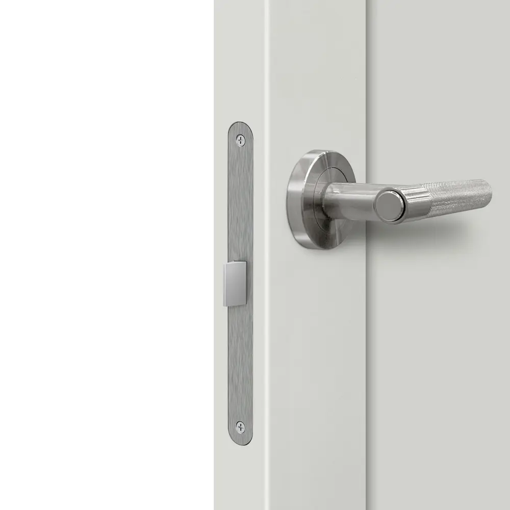 89375724 Дверь межкомнатная глухая Дэстро 90x200 см Hardflex цвет белый жемчуг с замком и петлями STLM-1443933 МАРИО РИОЛИ  - Вид №1