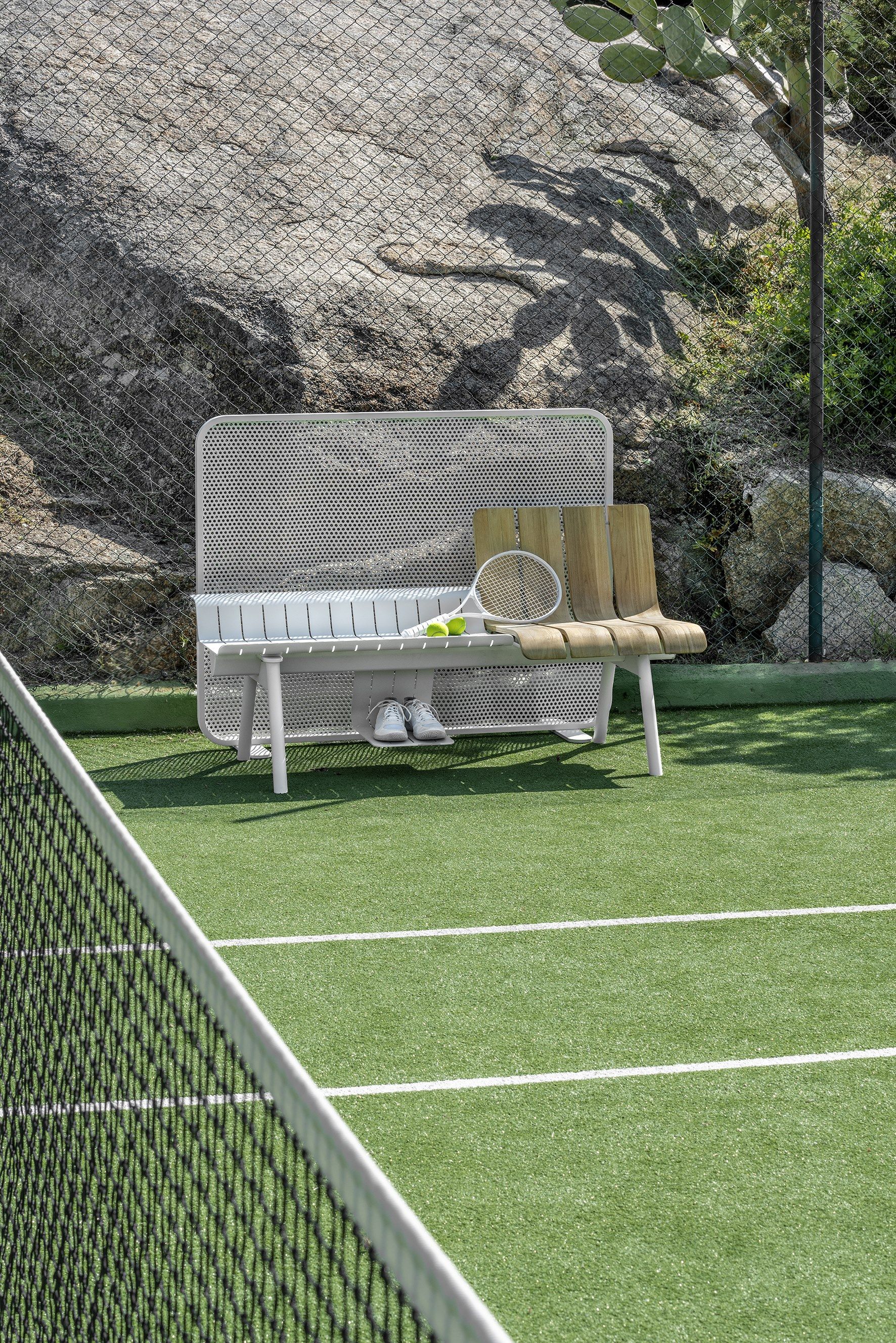 Алюминиевая и деревянная скамья со спинкой Ethimo Ace ARCH-00122616 - Вид №41