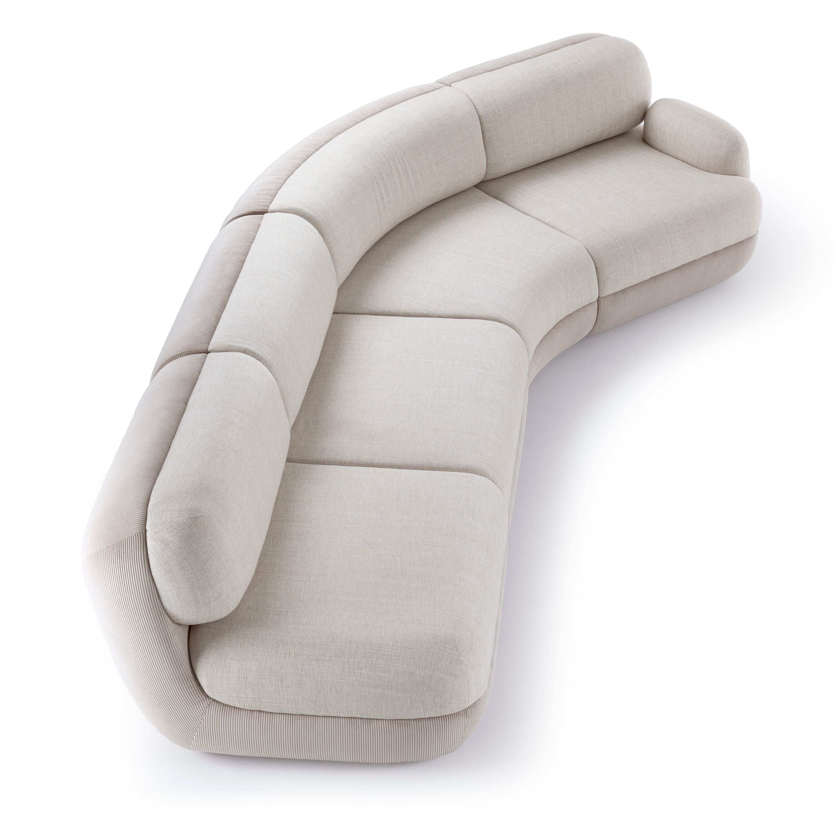 Модульный изогнутый тканевый диван с полуостровом Mambo Unlimited Ideas Mood ARCH-00107718 - Вид №2