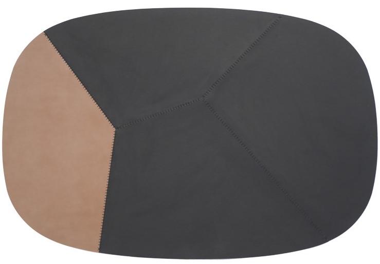 ManifestoDesign Овальный коврик ручной работы из кожи sun-id-1385994 - Вид №2