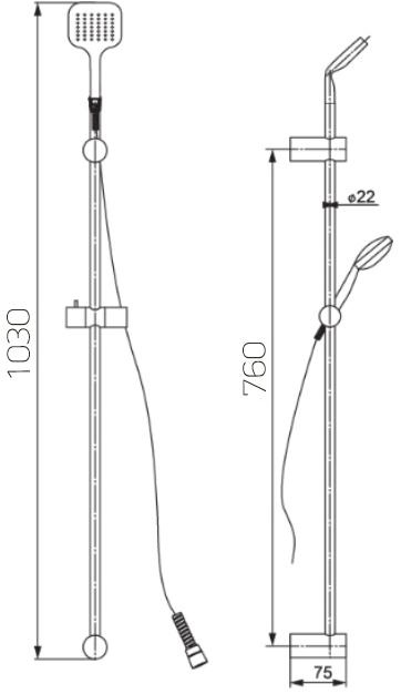 Paini Pescara PSCR121 душевой гарнитур - Вид №4