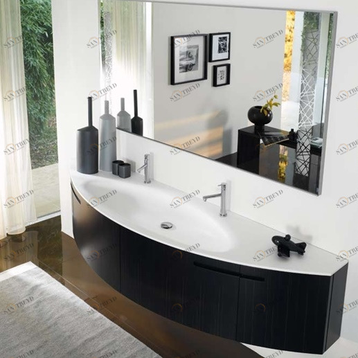 Комбинация ванной комнаты SY24 в отделке H91 Corian/80 Ebano MILLDUE SYMI SYMI24