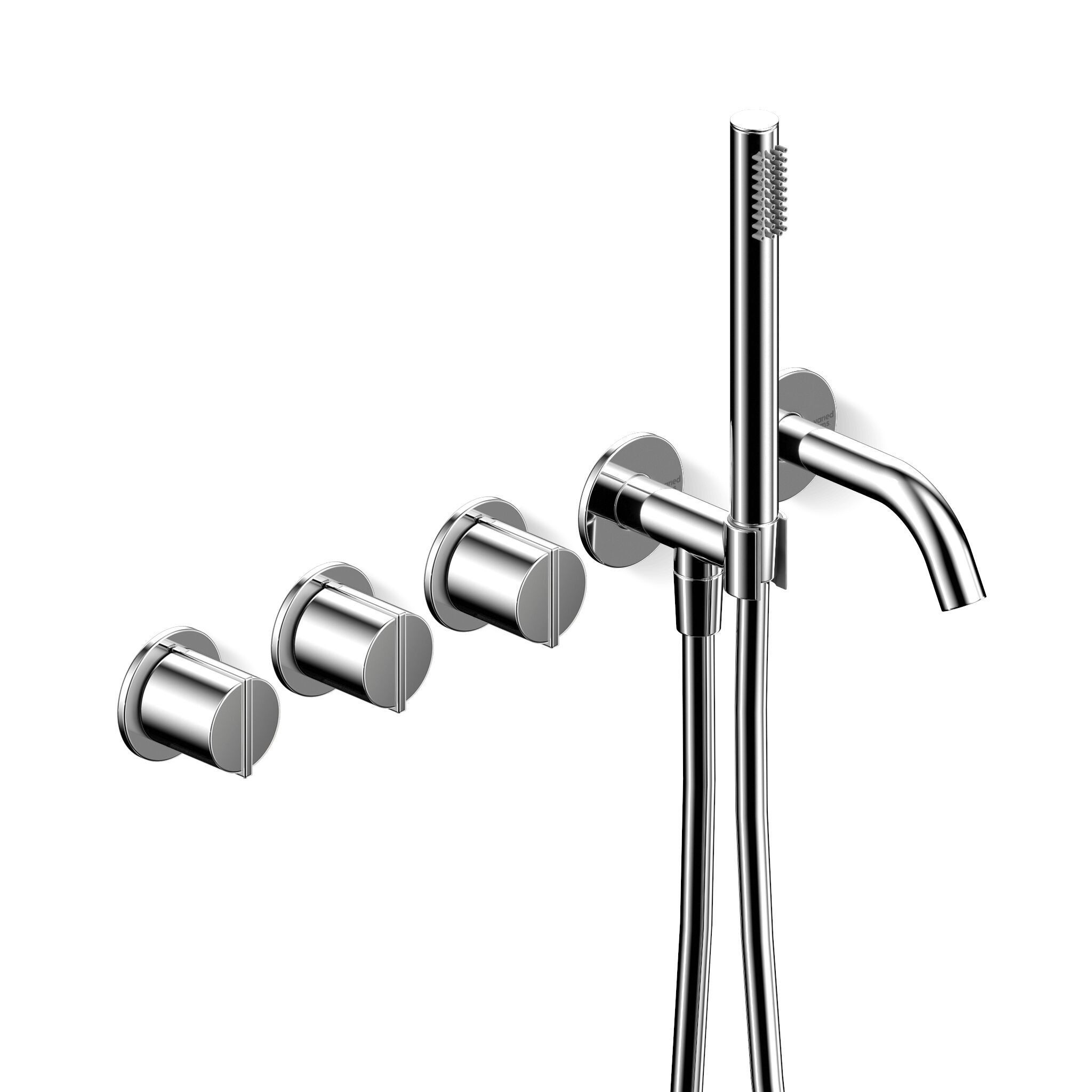 Настенный набор для ванны с 5 отверстиями и ручным душем Varied Forms Macaron ARCH-00113185 - Вид №2