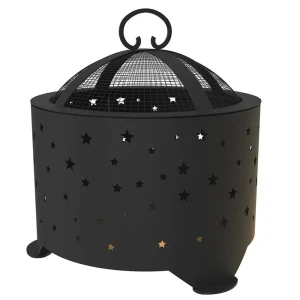 91415389 Костровая чаша Fire-House Звезды d 50 с плоским дном с крышкой искрогасителем 50x69 см STLM-1468894