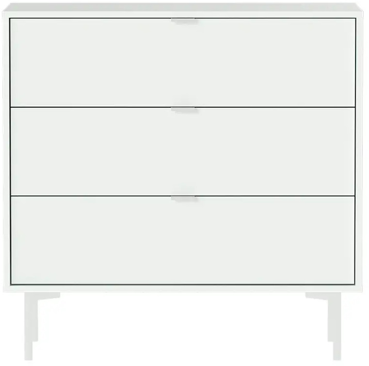 91313373 Комод Ellipse furniture Hub 3 ящика 91x49x89.6 см МДФ цвет белый STLM-1090689