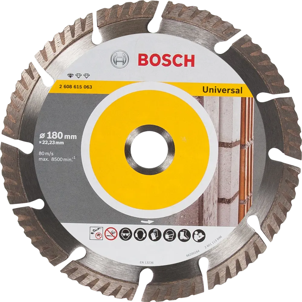 Диск алмазный по бетону Bosch Standard for Universal 2608615063 турбо-сегментный 180x22.2x2.4 мм 82419762 STLM-2092740 BOSCH PROFESSIONAL 