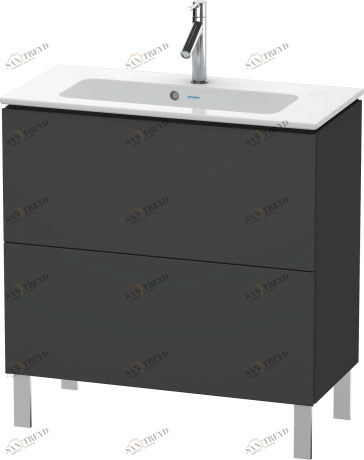 LC667404949 L-Cube Тумбочка напольная компакт Графит матовый, декор Duravit