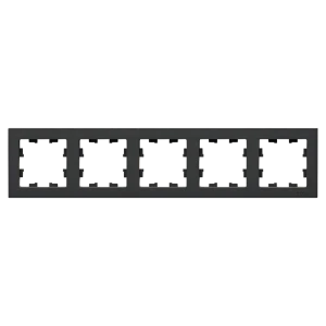 Рамка Systeme Electric AtlasDesign 5 постов цвет базальт