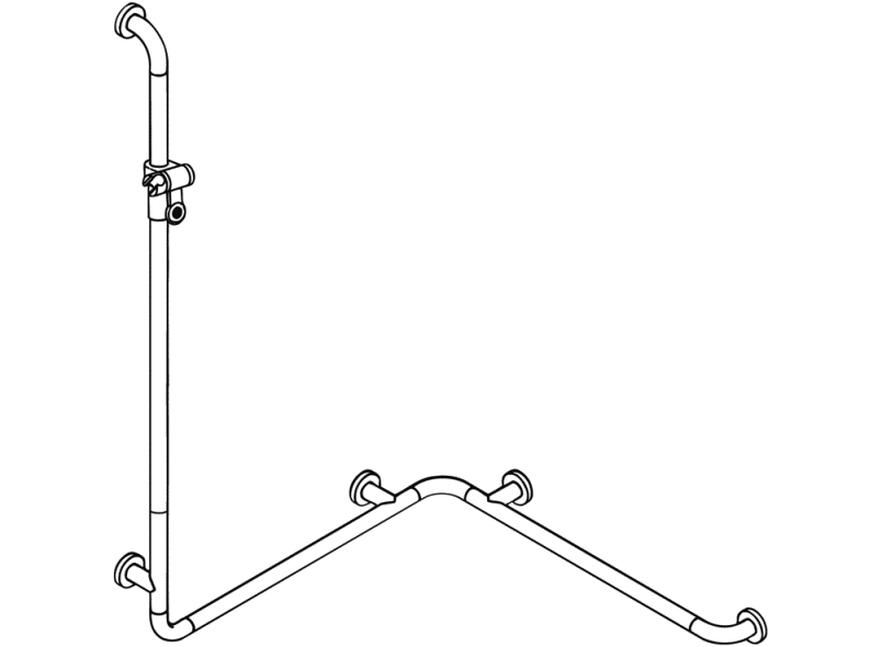 801.35B226 Поручень для душа с держателем для душа HEWI Edition matt | Polyamid  - Вид №6